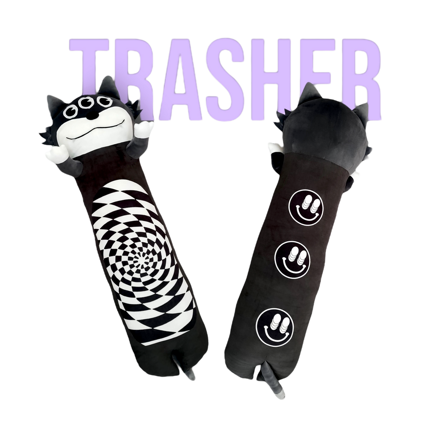 Trippy Kitty Long Cat Pillow